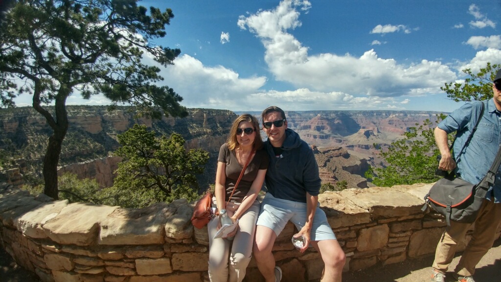 My brother and me at the Grand Canyon (another part of the "family-moon")