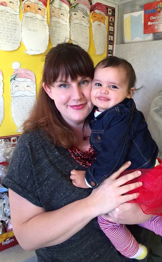 Kelly with Ava in December 2015