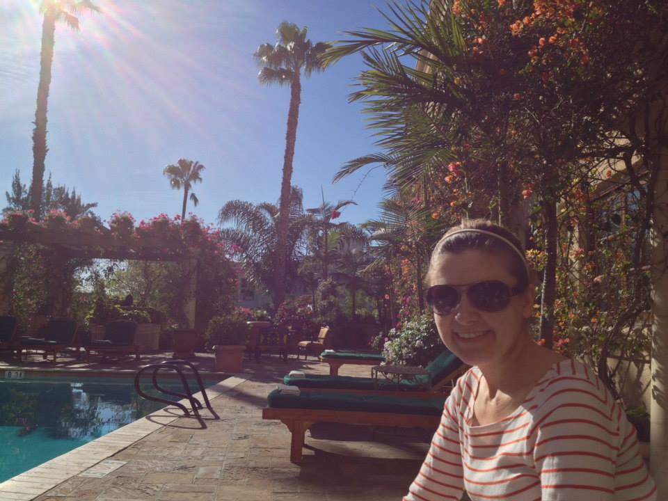 I might have brought my waffles out to the pool here (photo by Steven Seighman )