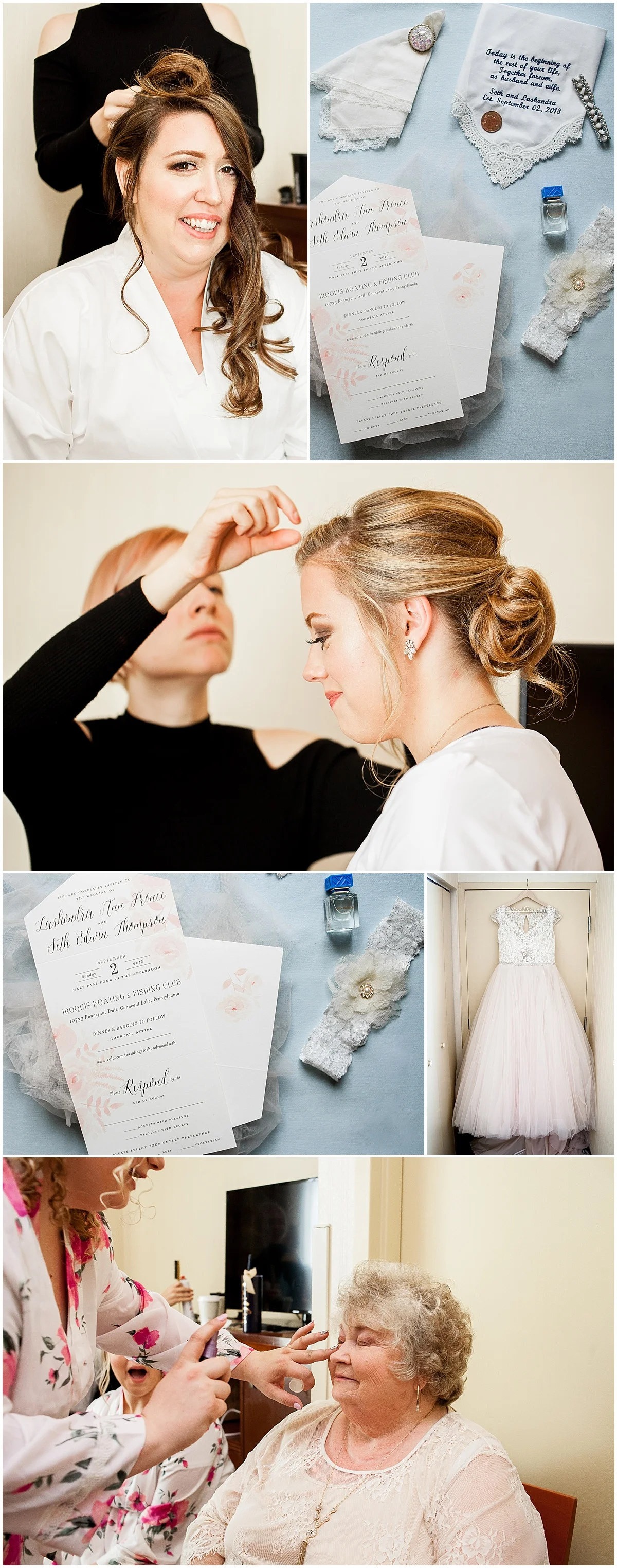 bride getting ready erie pa wedding