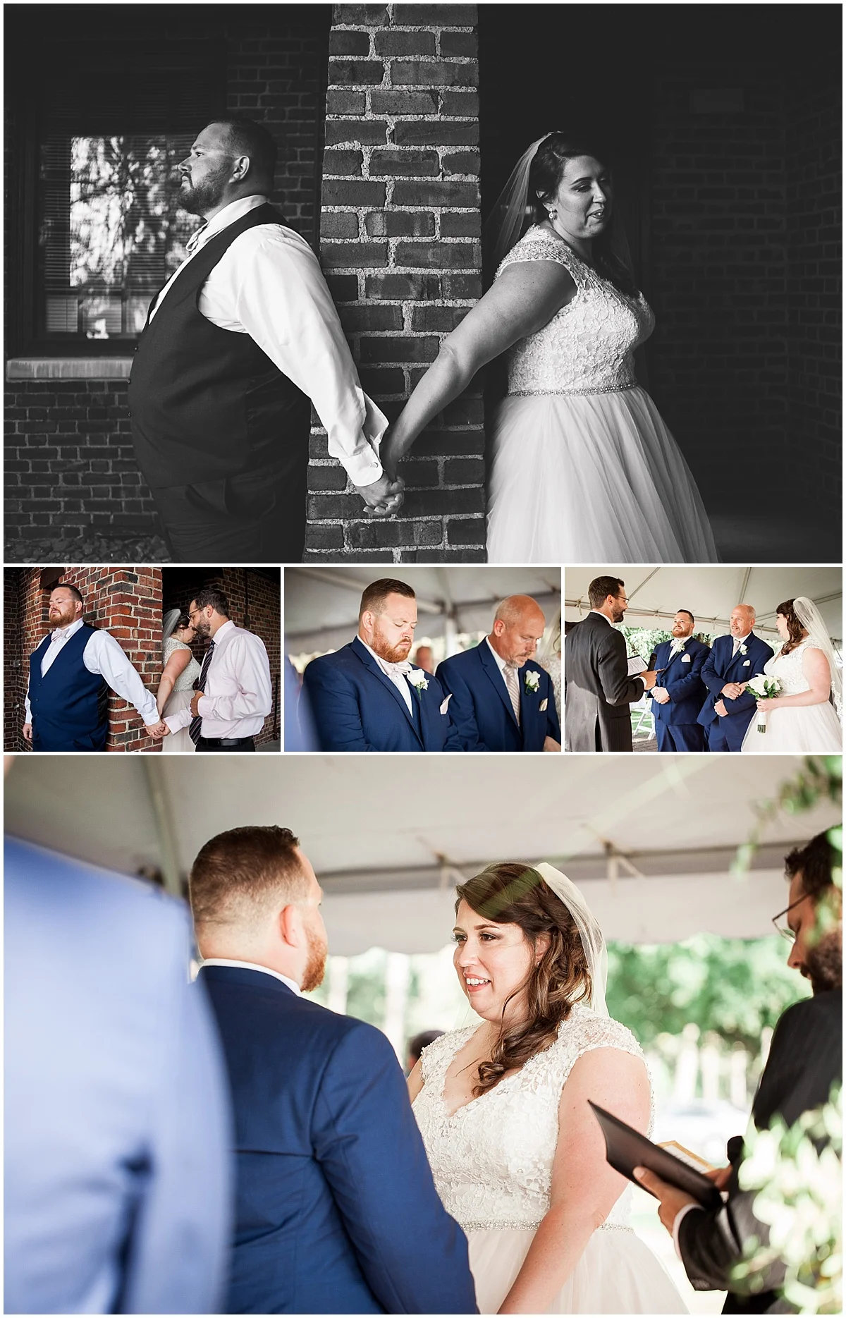 bride and groom praying erie pa wedding photographer