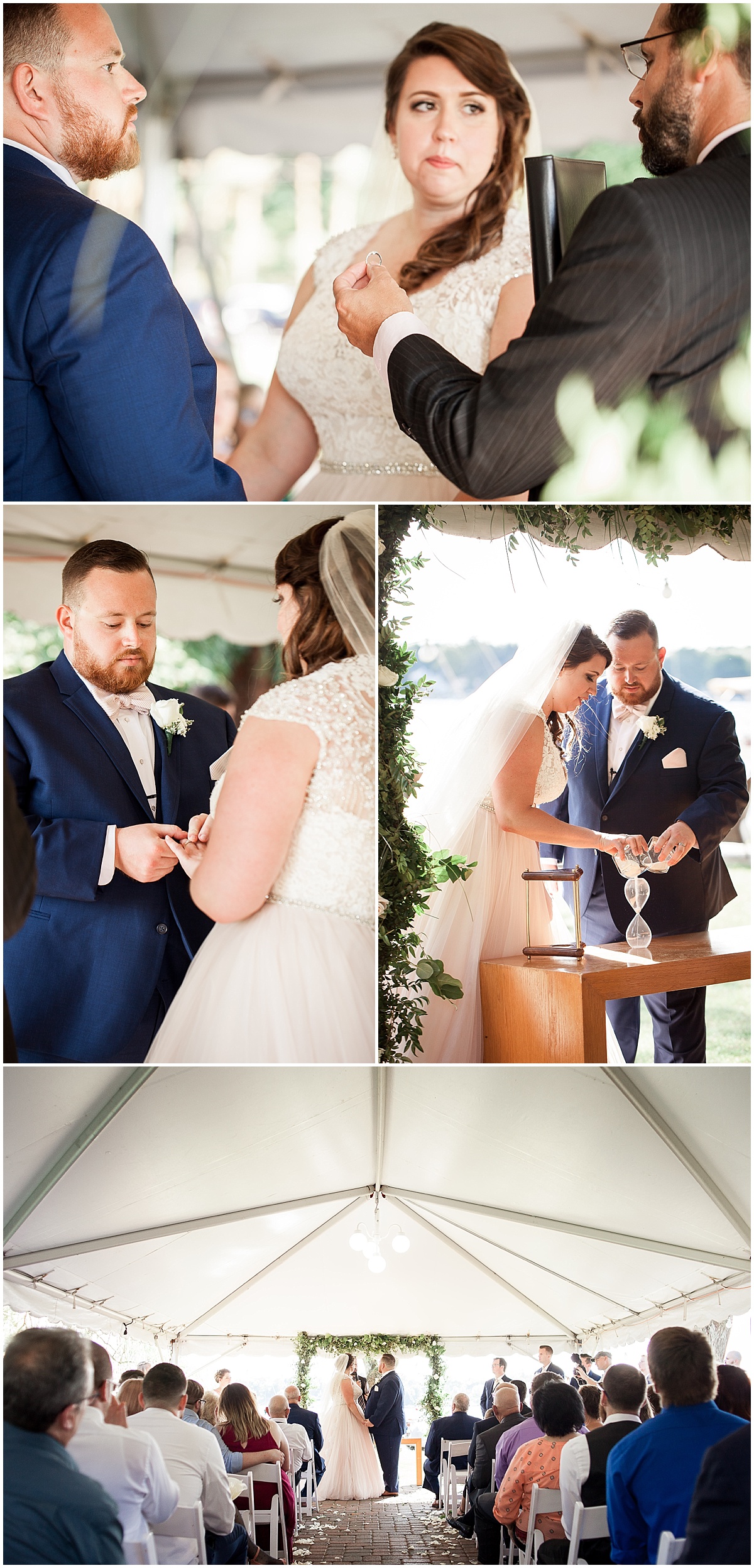 bride and groom ceremony erie pa wedding photographer