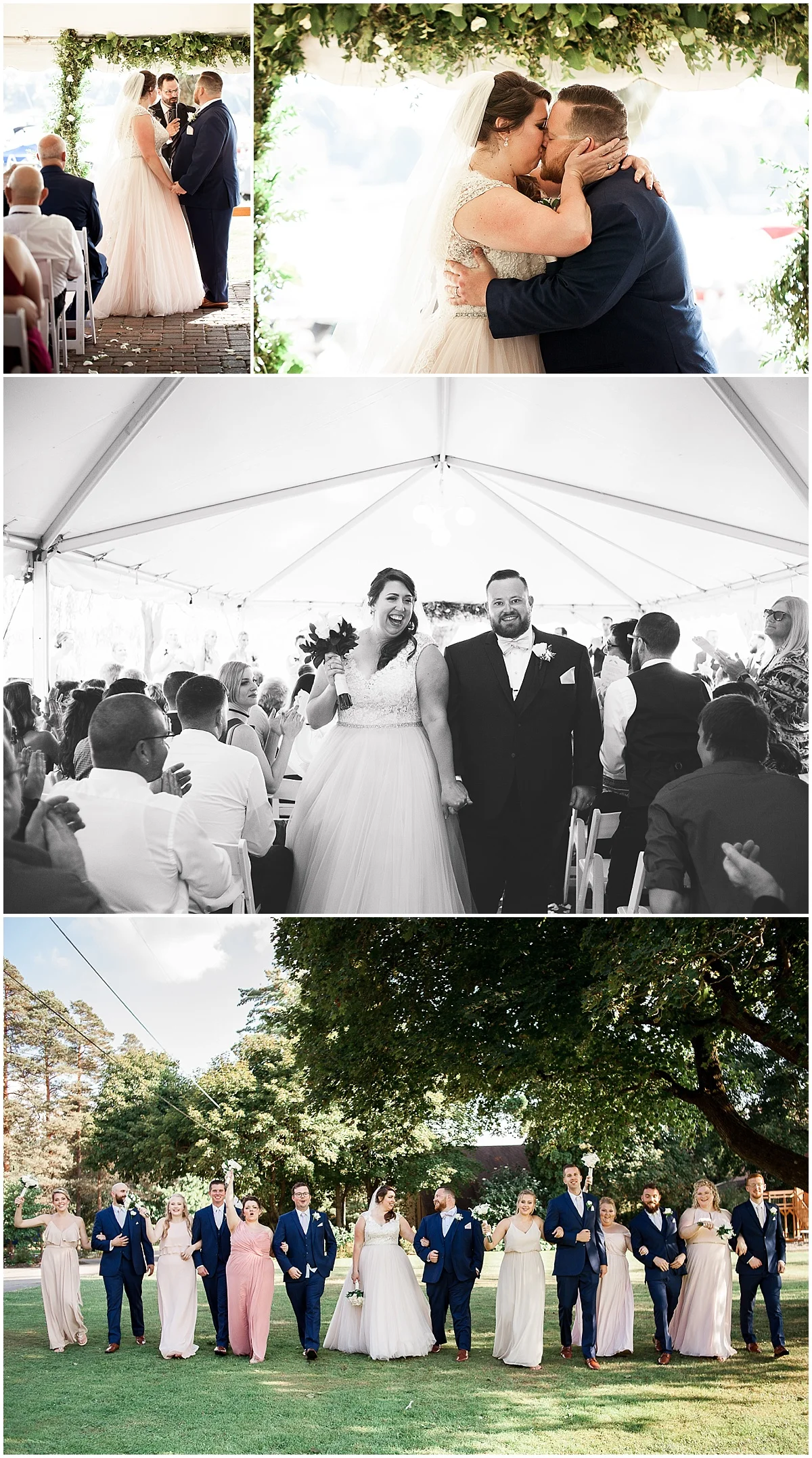 bride and groom ceremony erie pa wedding photographer