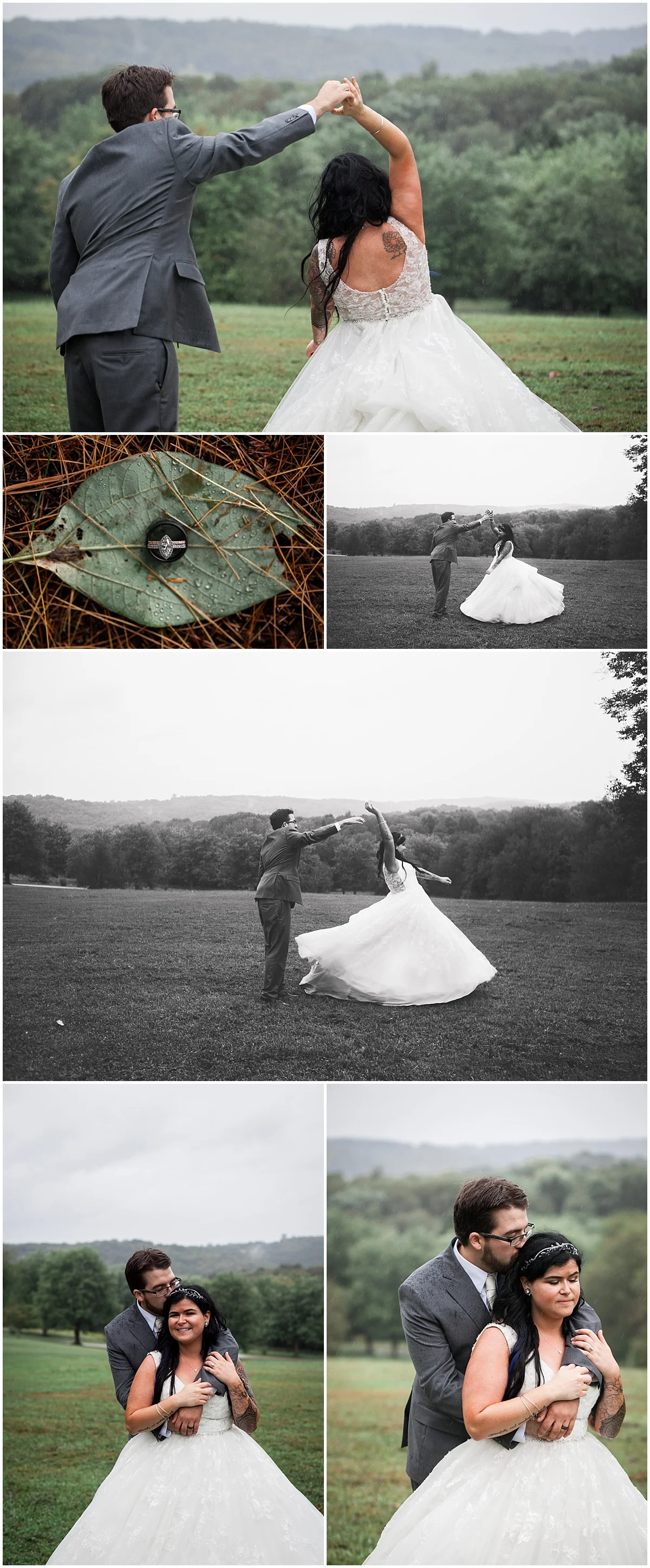 rainy bride and groom wedding portrait photographer