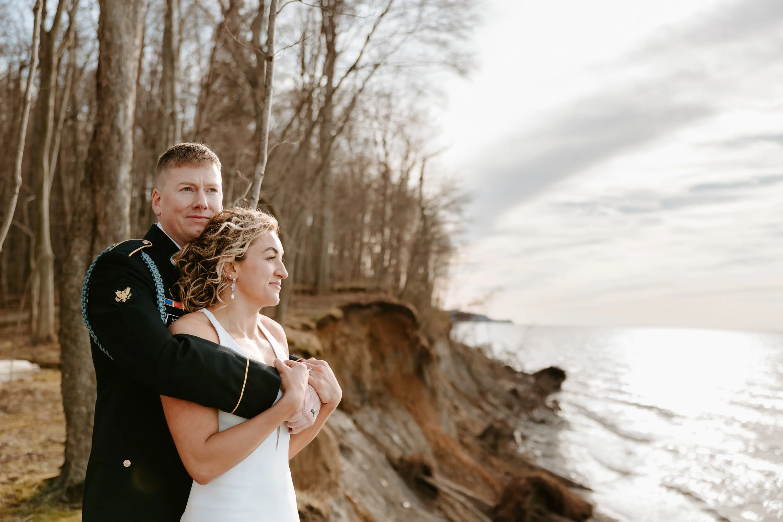 Relaxed Lake Erie Bluffs Elopement | Molly+Dylan