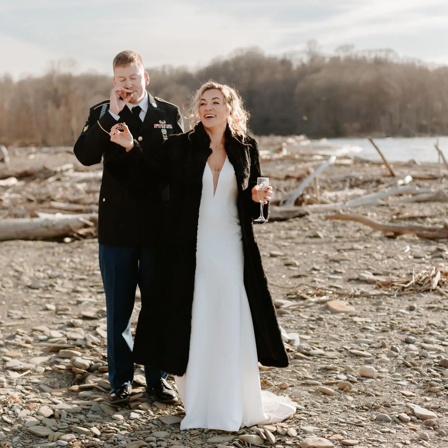 Cliffside intimate ceremony ✔️⁠
Dogs in wedding attire ✔️⁠
Cigars at sunset ✔️⁠
Dinner at your childhood lake cottage ✔️⁠
Marrying your favorite person ✔️⁠
⁠
A few days late, but we couldn't miss wishing Molly+Dylan the happiest first wedding anniver