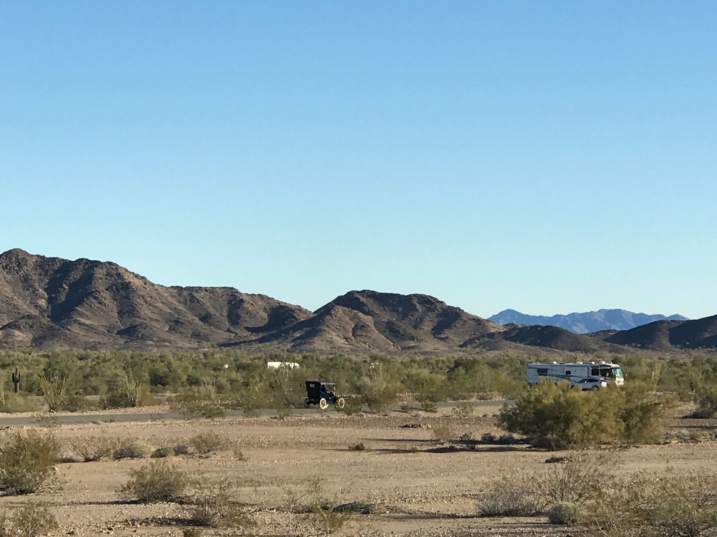 Check out the model T driving through the landscape! 
