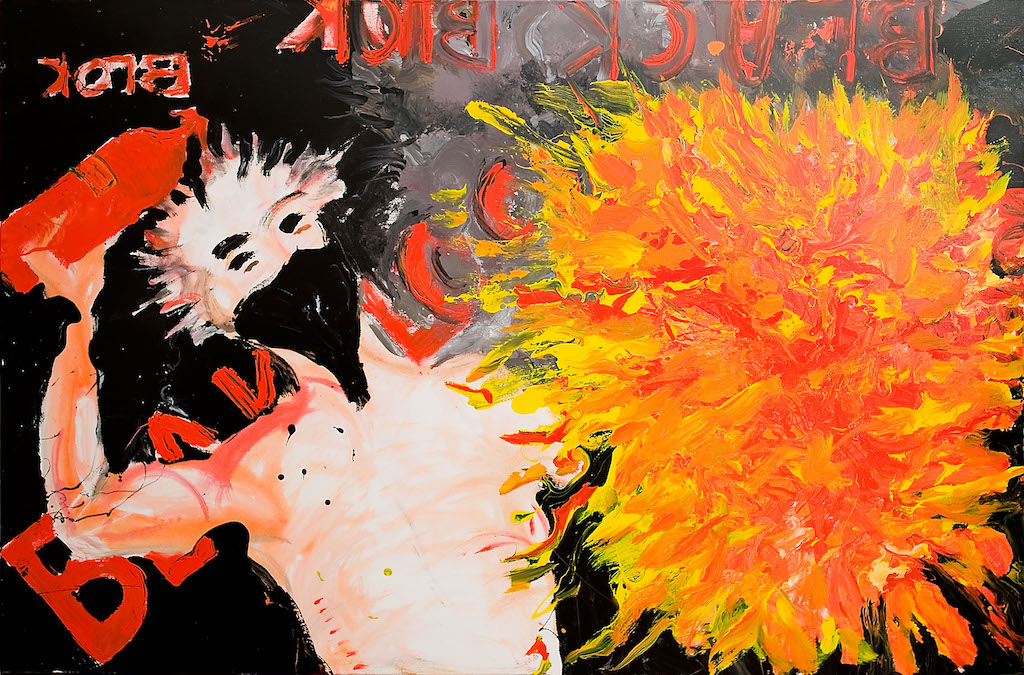 La nostra opera - "Black Bloc" - Acrilico su tela - 120 x 100