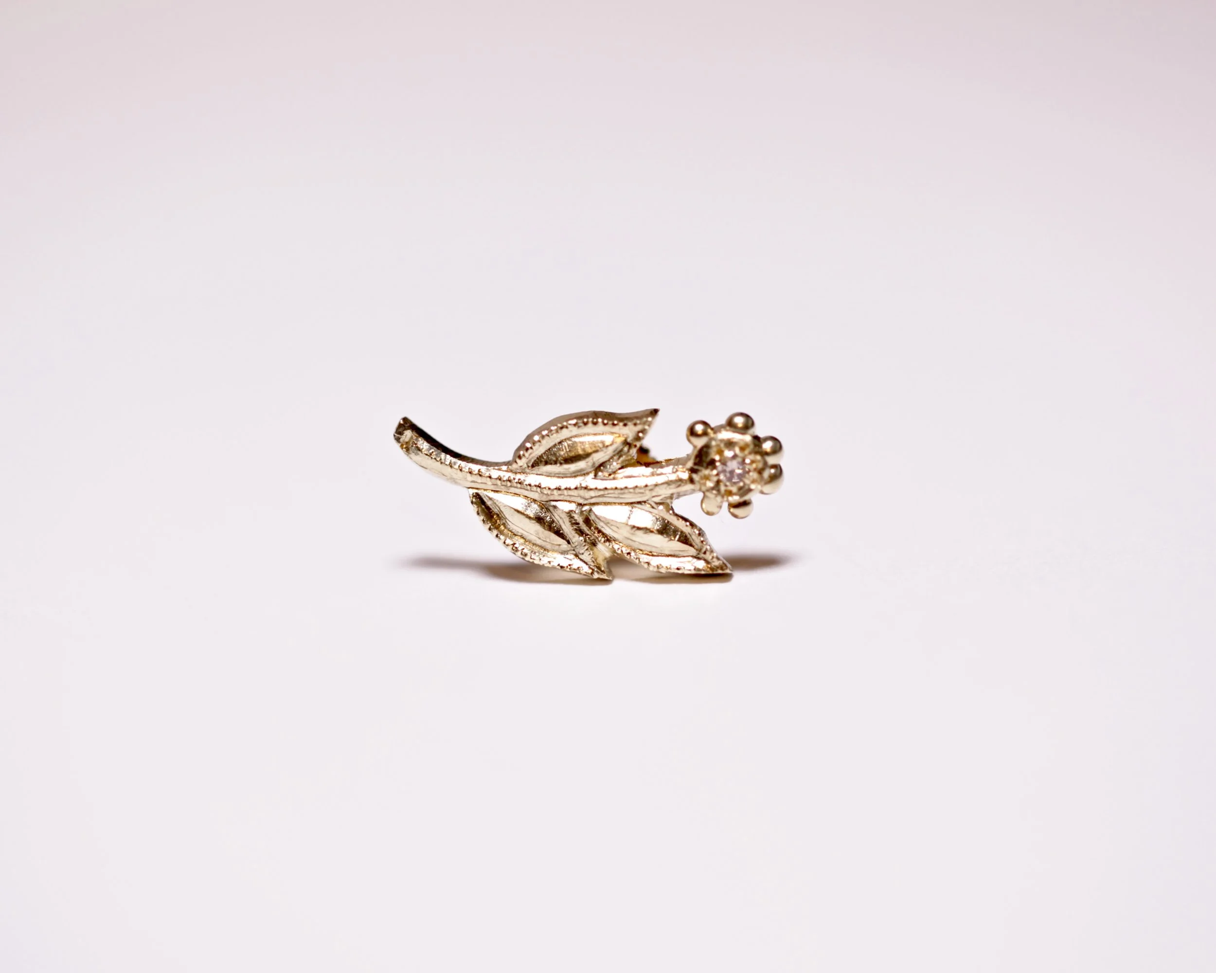 Diamond Flower Single Earring