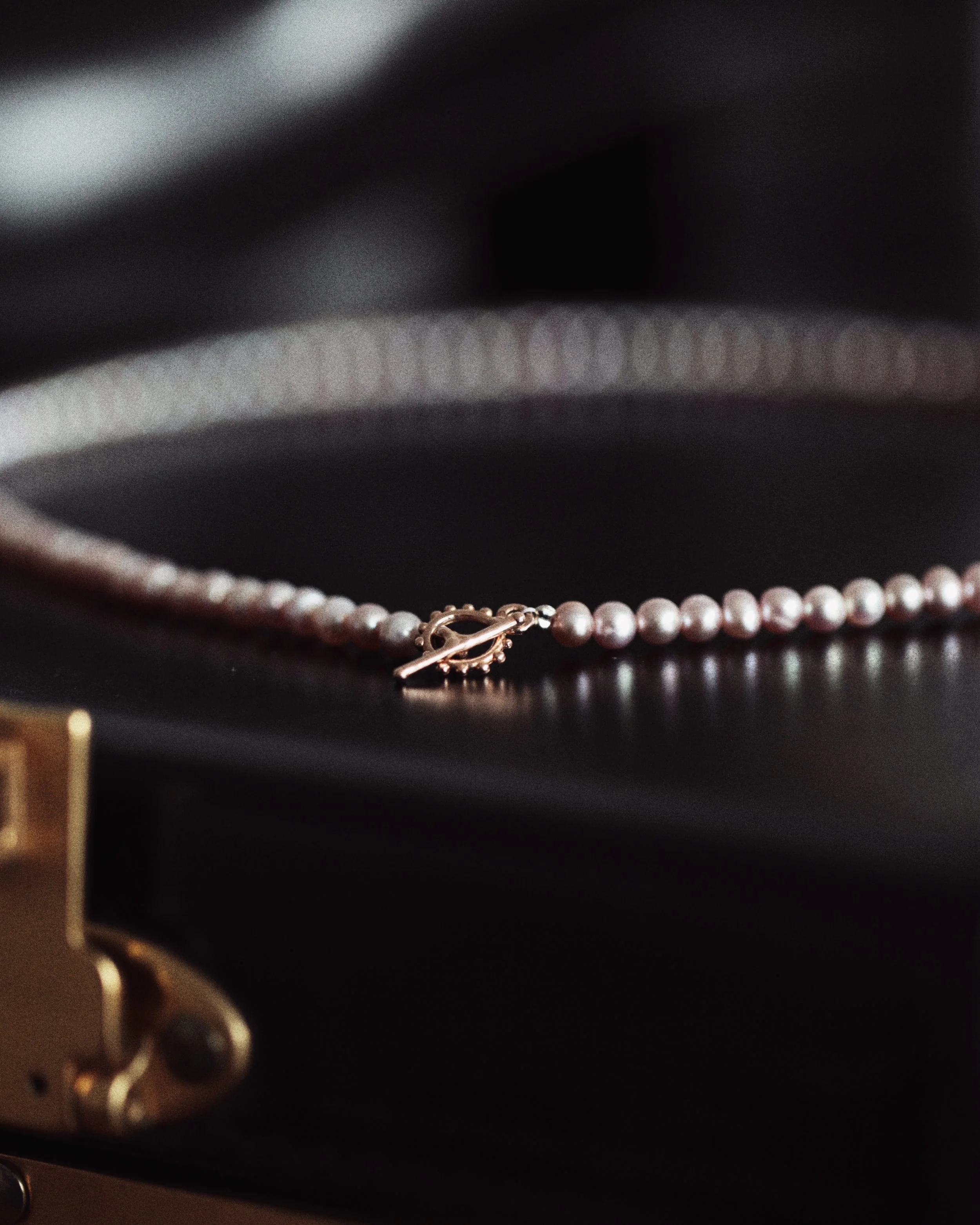 Lavender Pearl Bead Necklace