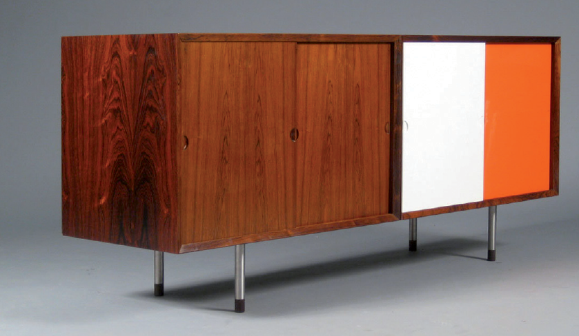 1950s lacquered rosewood sideboard by Poul Cadovius for Cado