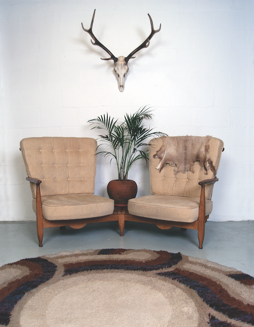 1950s French Sofa Chairs by Guillerme et Chambron for Votre Maison available from www.molecula.co.uk