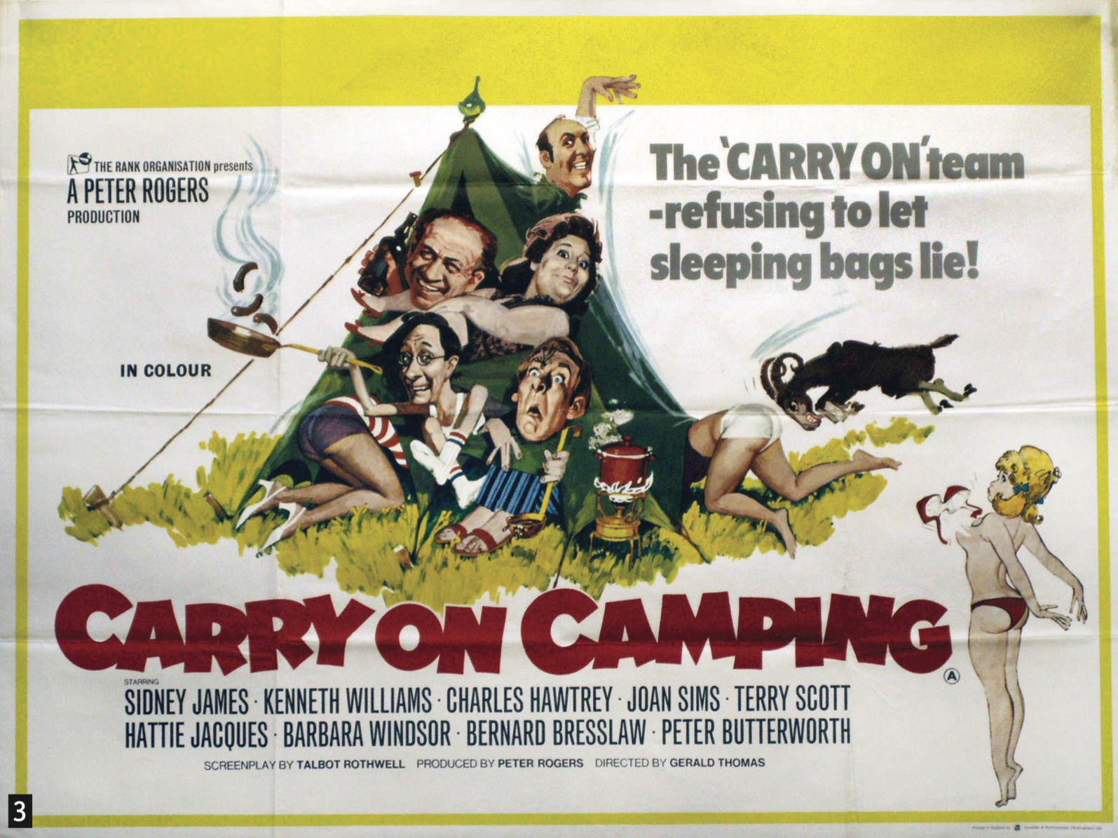 3. Carry On Camping Quad poster, 1969, £380