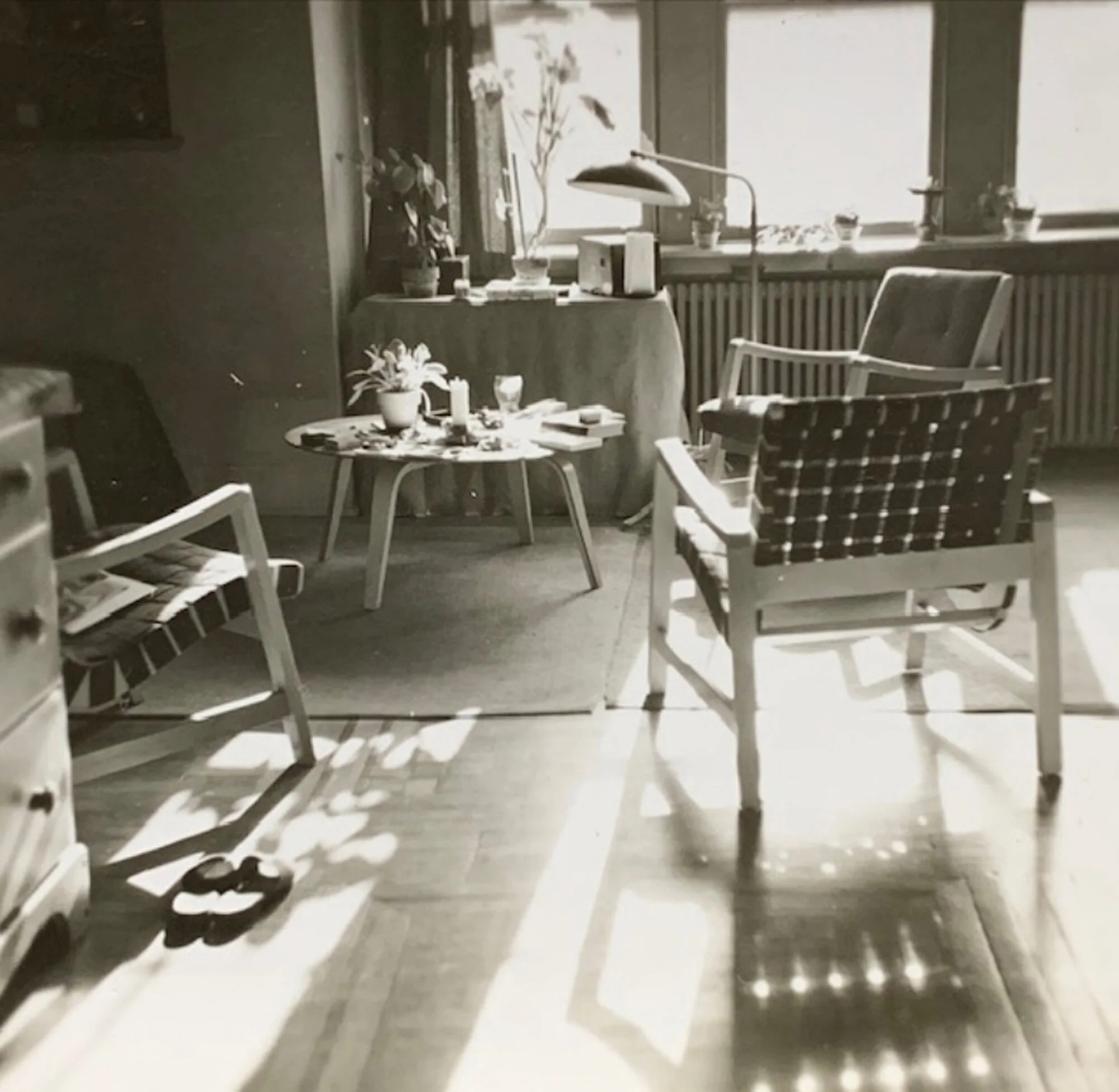 The John Polak Collection of Chairs in his flat in Phillidelphia