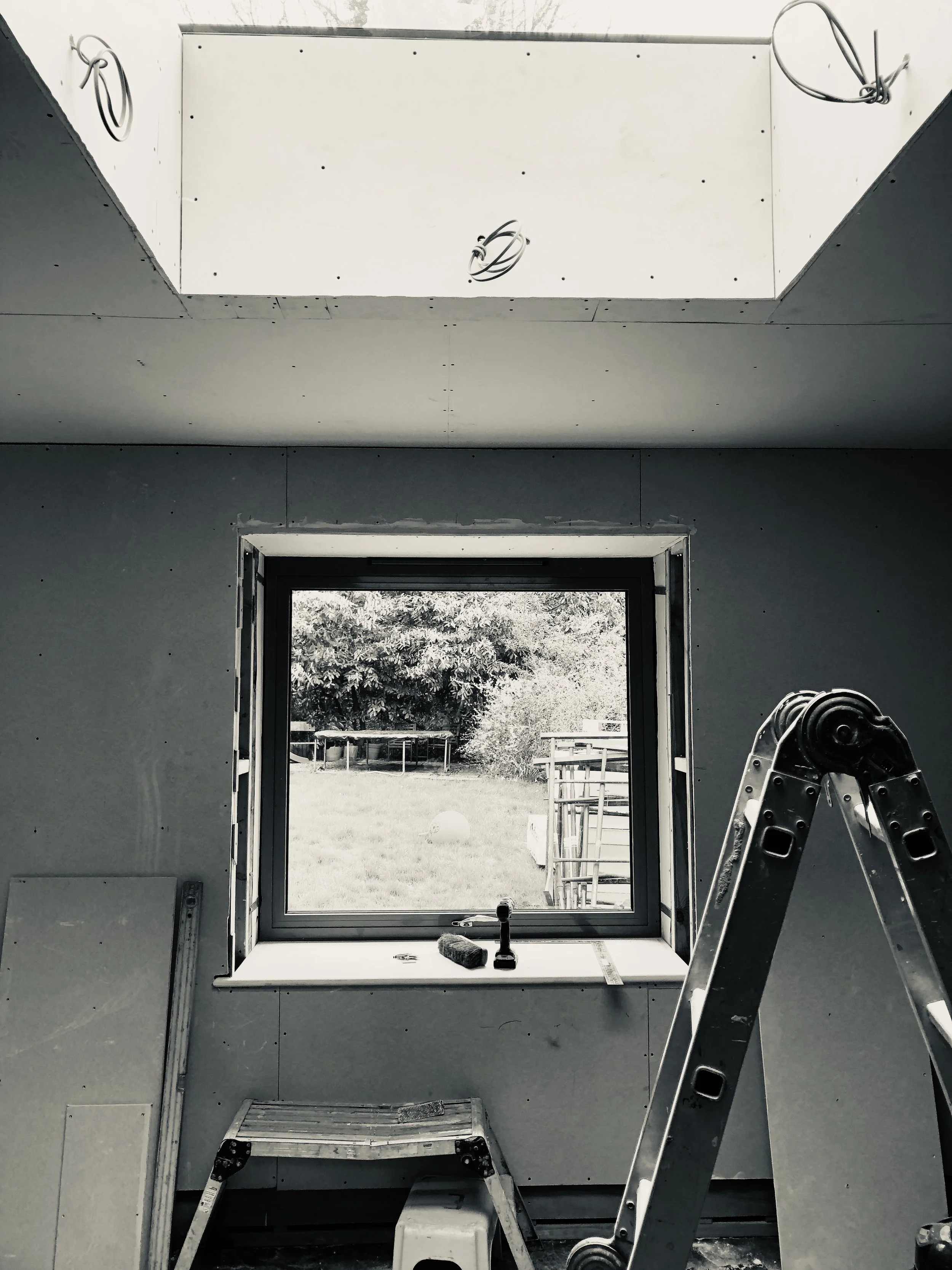 Deep reveal to provide window seating.