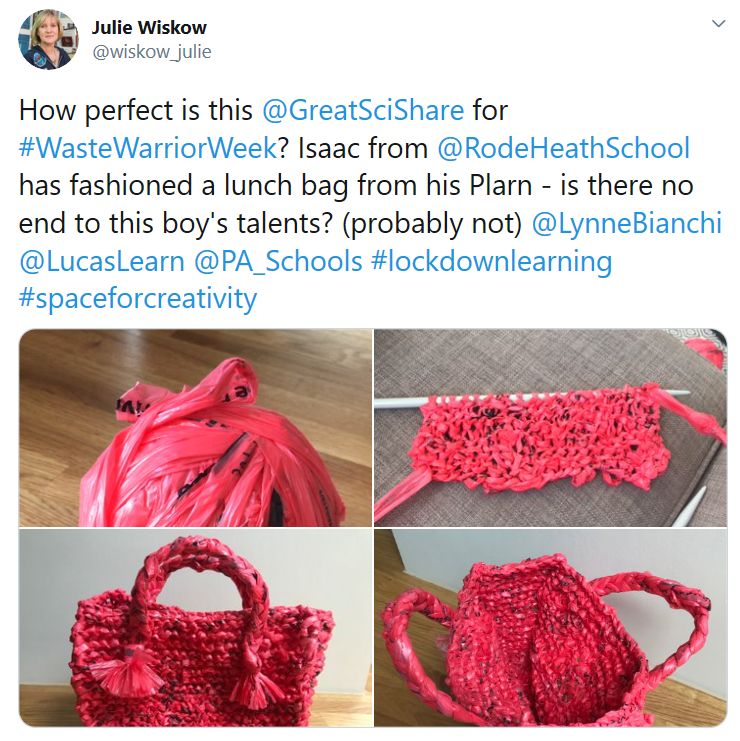 Isaac's Plarn Lunch Bag