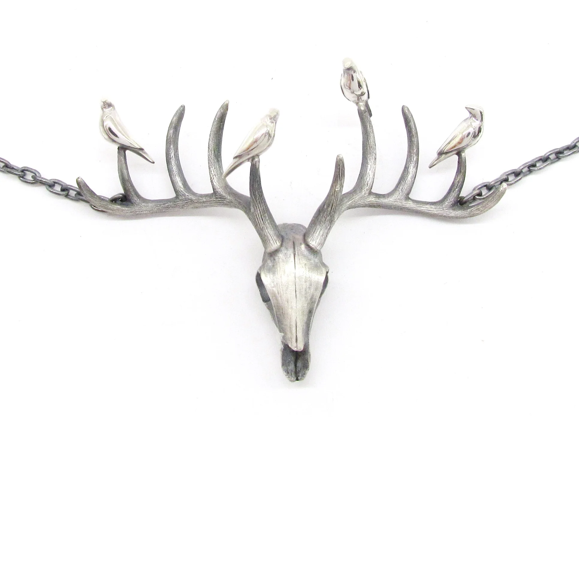 BIRD STAG NECKPIECE - sterling silver