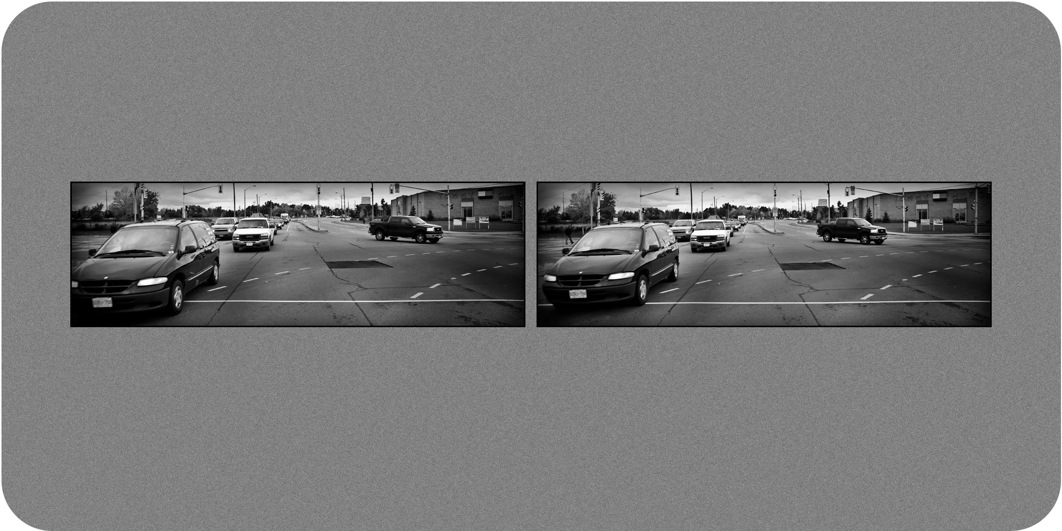 Fig. 6. Test Image 02 Rig #02 (Source: Machinski, 2018) The replacement square crossbar worked well and focusing 20 feet created a three dimensional effect with the image aligning in the stereo viewer. 