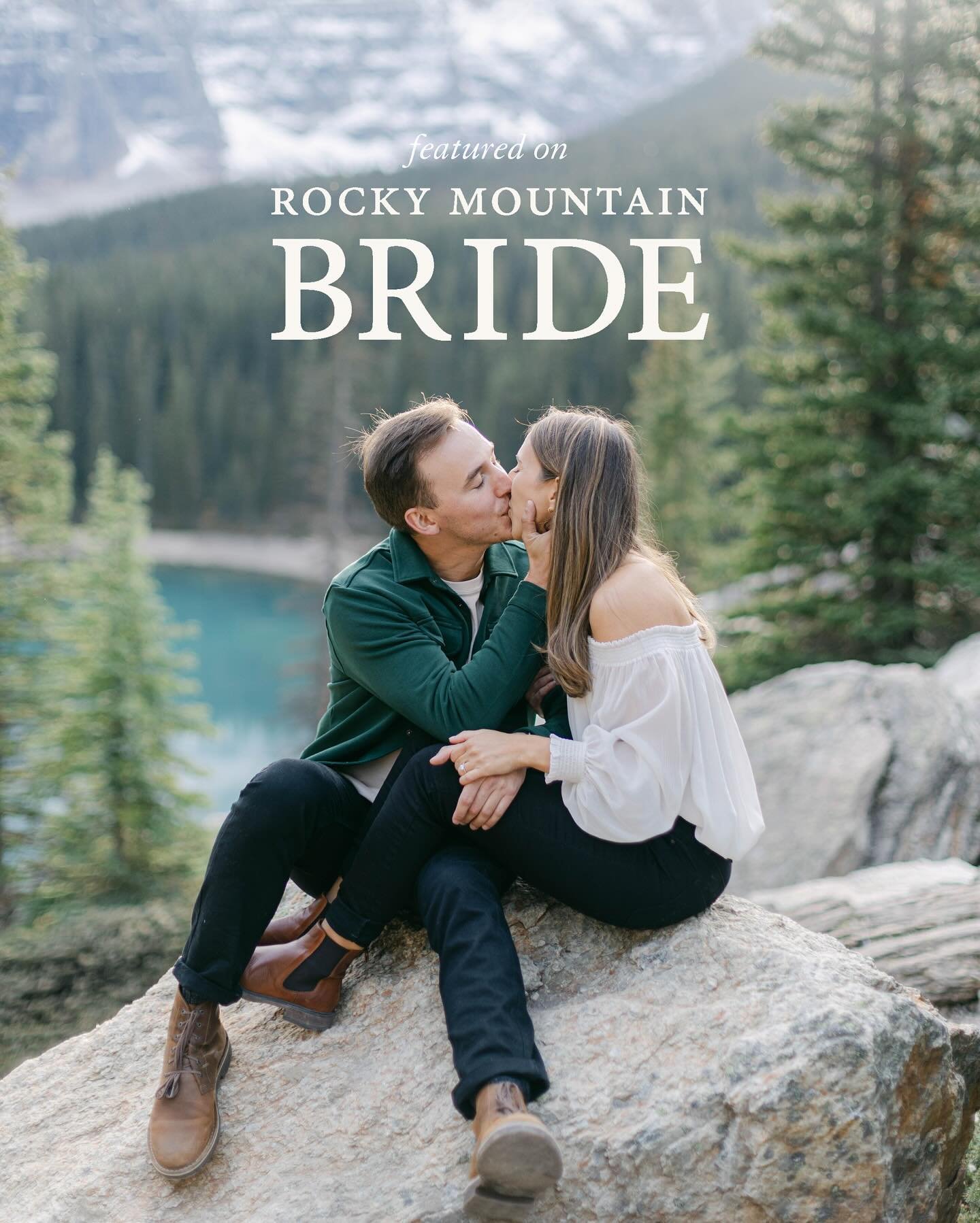 FEATURED ON @rockymtnbride ⛰️👰🏻🤍

Maria &amp; Sam&rsquo;s engagement session at Moraine Lake in Banff National Park this past autumn is on RMB&rsquo;s blog! 

Banff engagement session | Banff engagement photographer | Banff wedding photographer | 