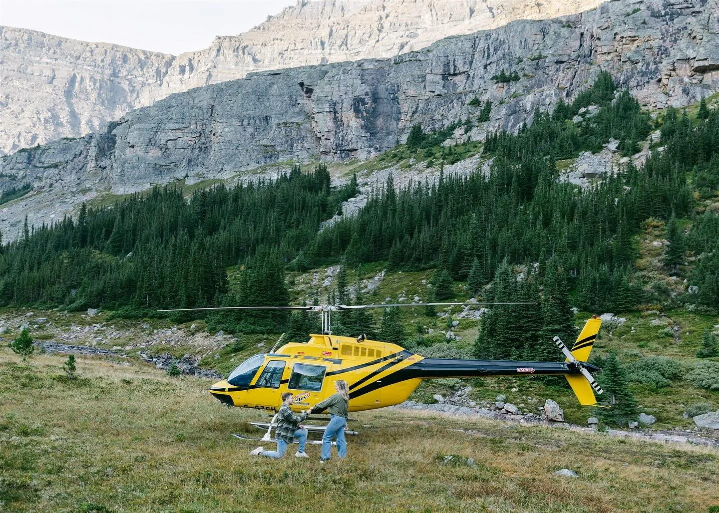 A helicopter proposal means total privacy, unreal mountain views, and a once-in-a-lifetime moment you&rsquo;ll talk about forever.

If you want a proposal that feels like pure magic, this is the sign you&rsquo;ve been waiting for 🚁⛰️🤍

Message me t