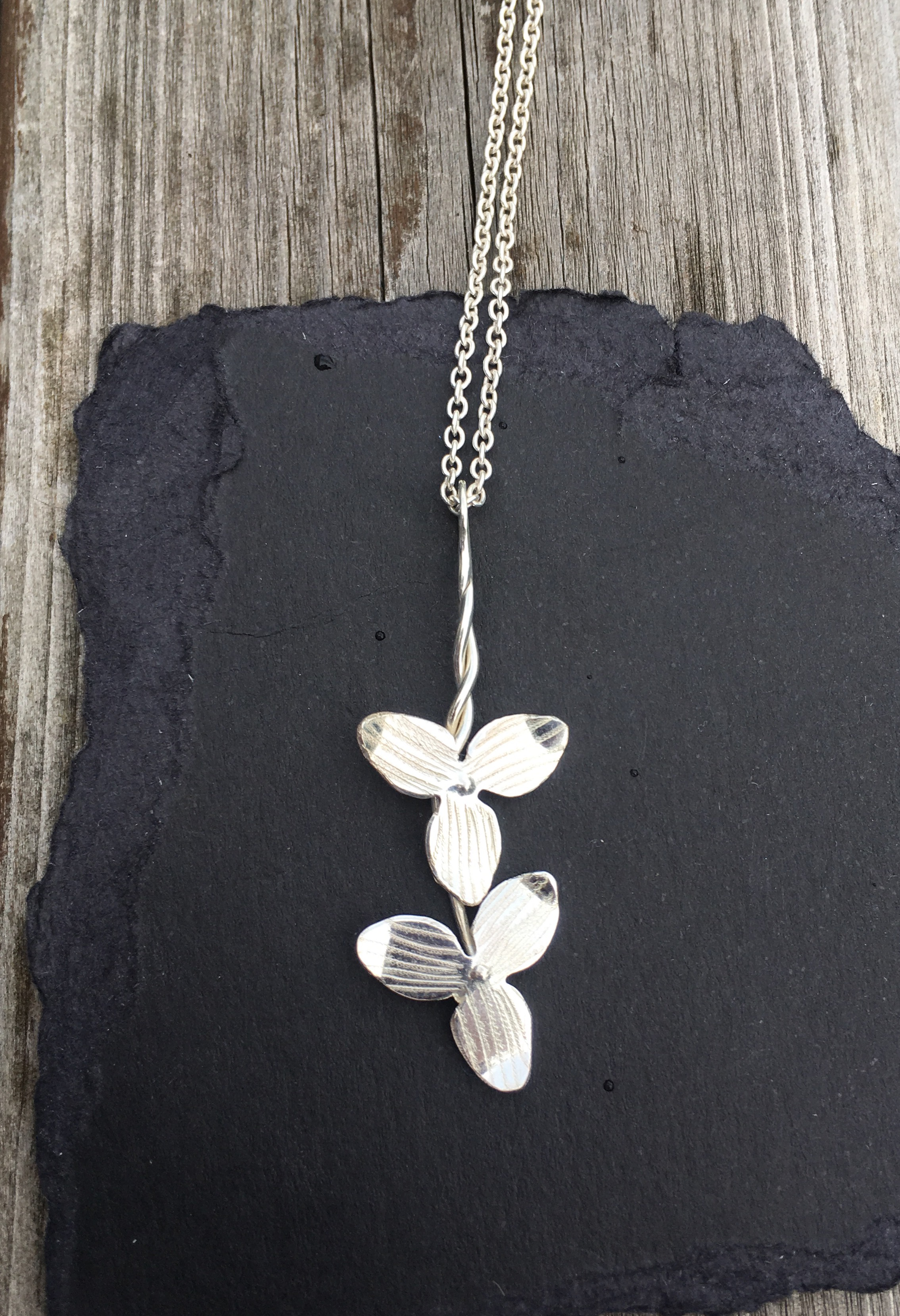 Orchid Silver Pendant
