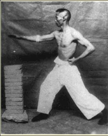 Great Grand Master Gu Ru Zhang iron palm method Image courtesy of Harmonious Fist Athletic Association