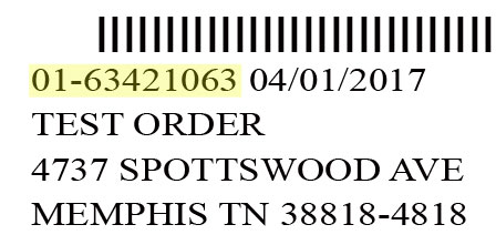 Sample mailing label