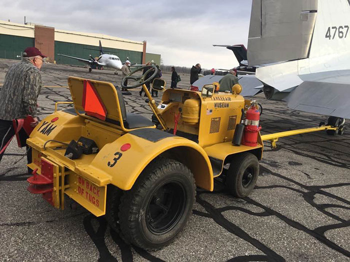 This Clark Tructractor was at work at the Yankee Air Museum near Ypsilanti, Michigan