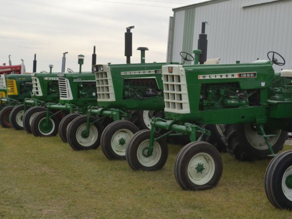 This is a lineup of a few of the tractors that will be auctioned from the Sparky Duroe collection. Aumann Auctions