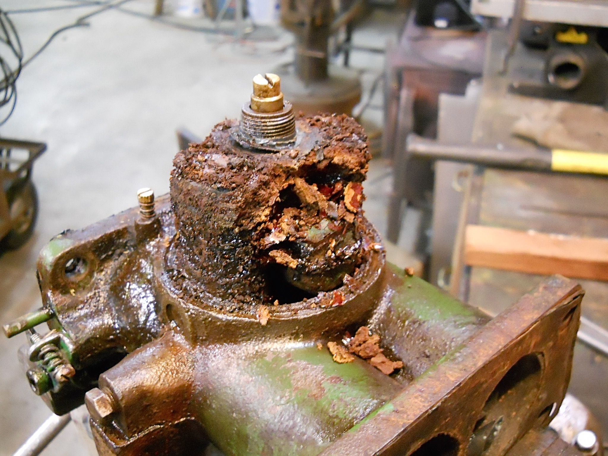 Rust seriously damaged this carburetor. (Photo by Fred Moses)