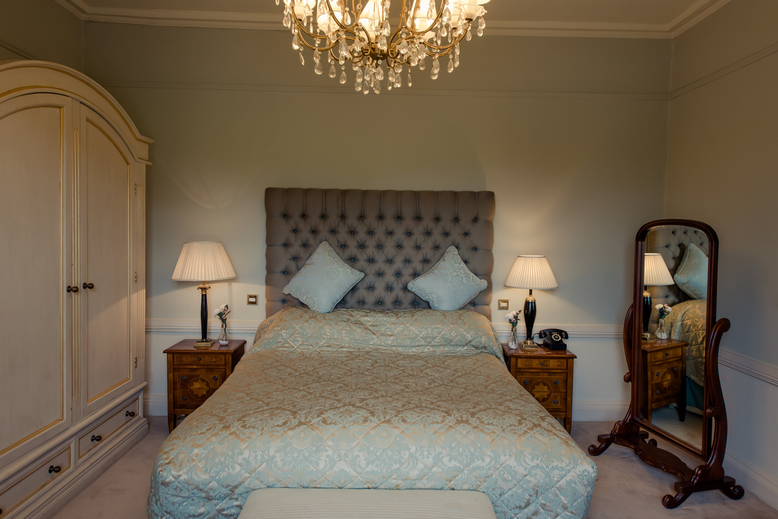 Tulfarris Hotel & Golf Resort Manor House bedroom with large wardrobe.jpg