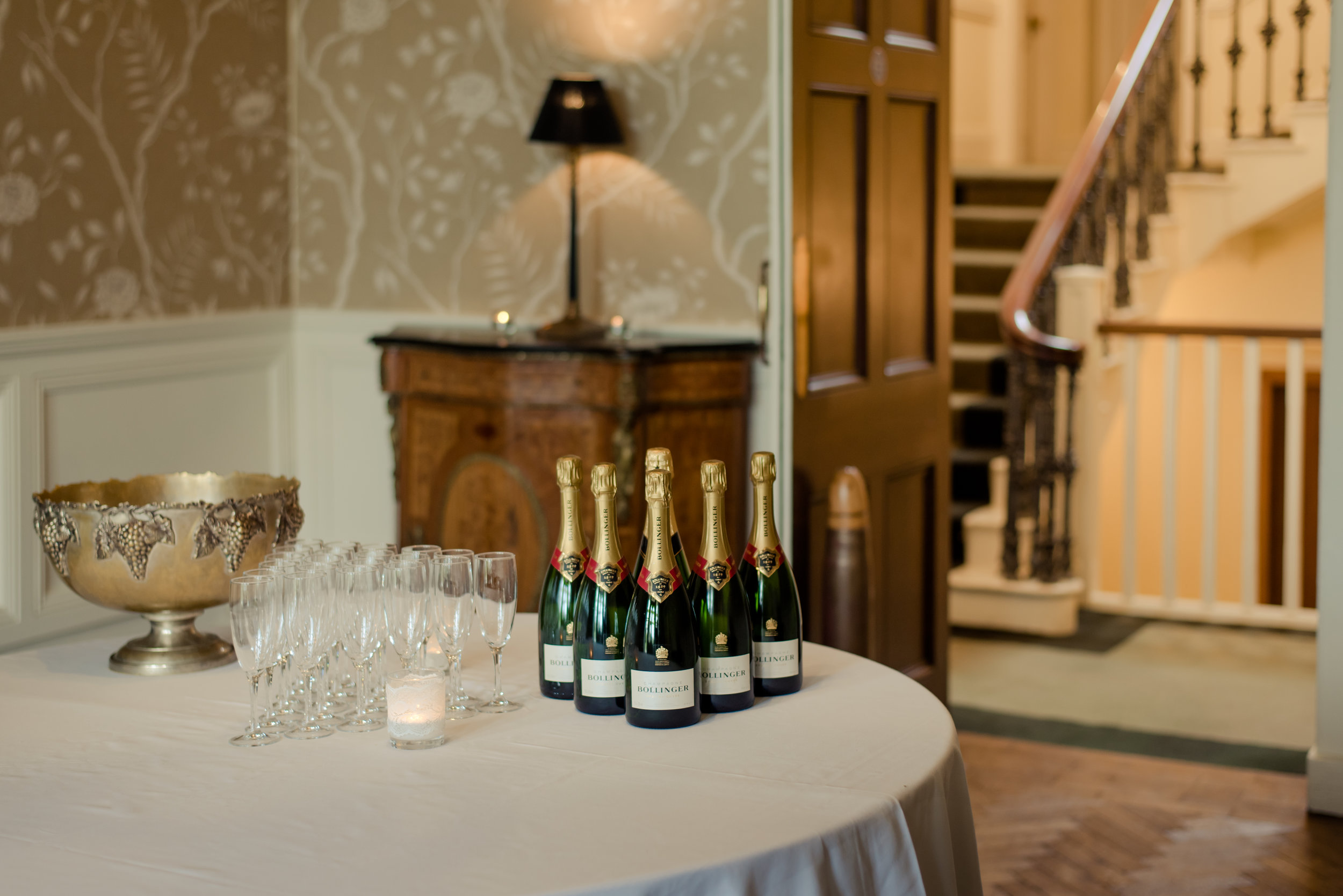 Tulfarris Hotel & Golf Resort Manor House reception with champagne.jpg