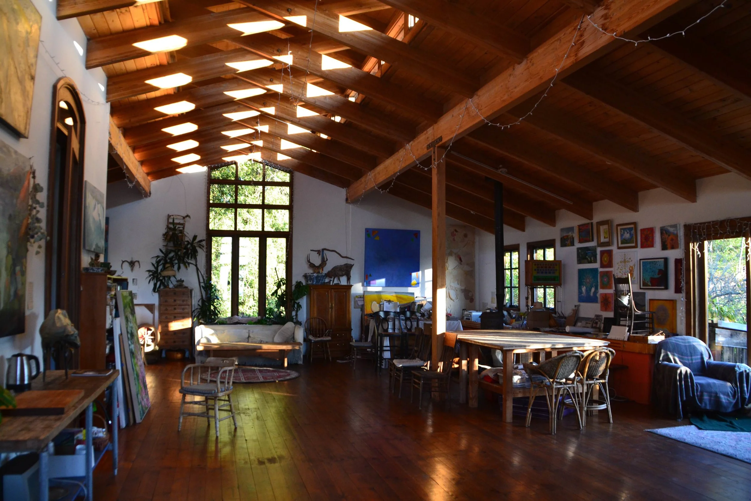 The Barn serves the camp for meals, practice sessions, concerts, and spontaneous jams