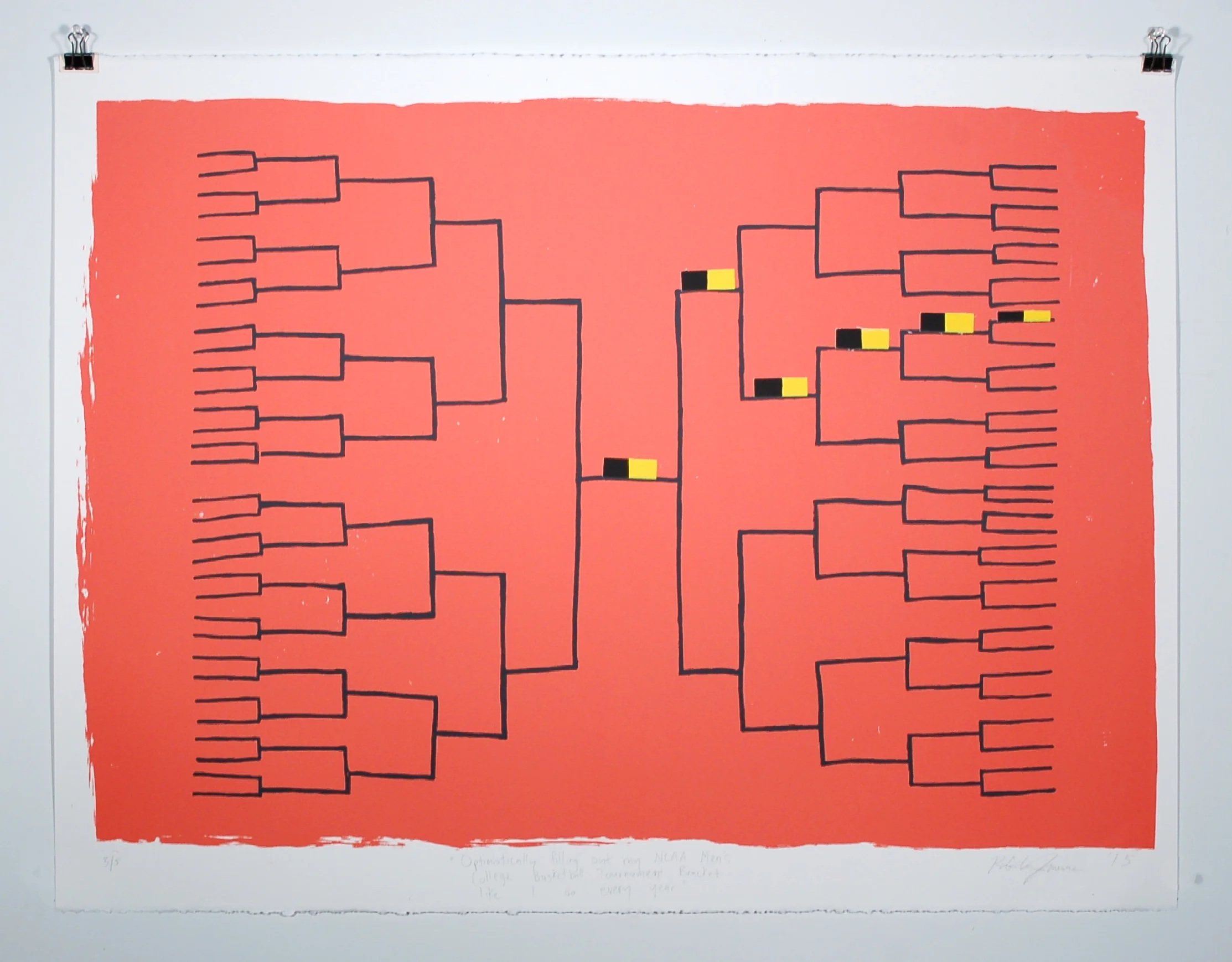 Optimistically filling out my NCAA Men’s College Basketball Tournament Bracket like I do every year