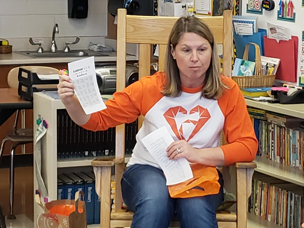 RAM volunteer Shannon Glab leads an ASE class at Bell Graham School! Imagine a class dedicated to learning about kindness! Awesome job!!
