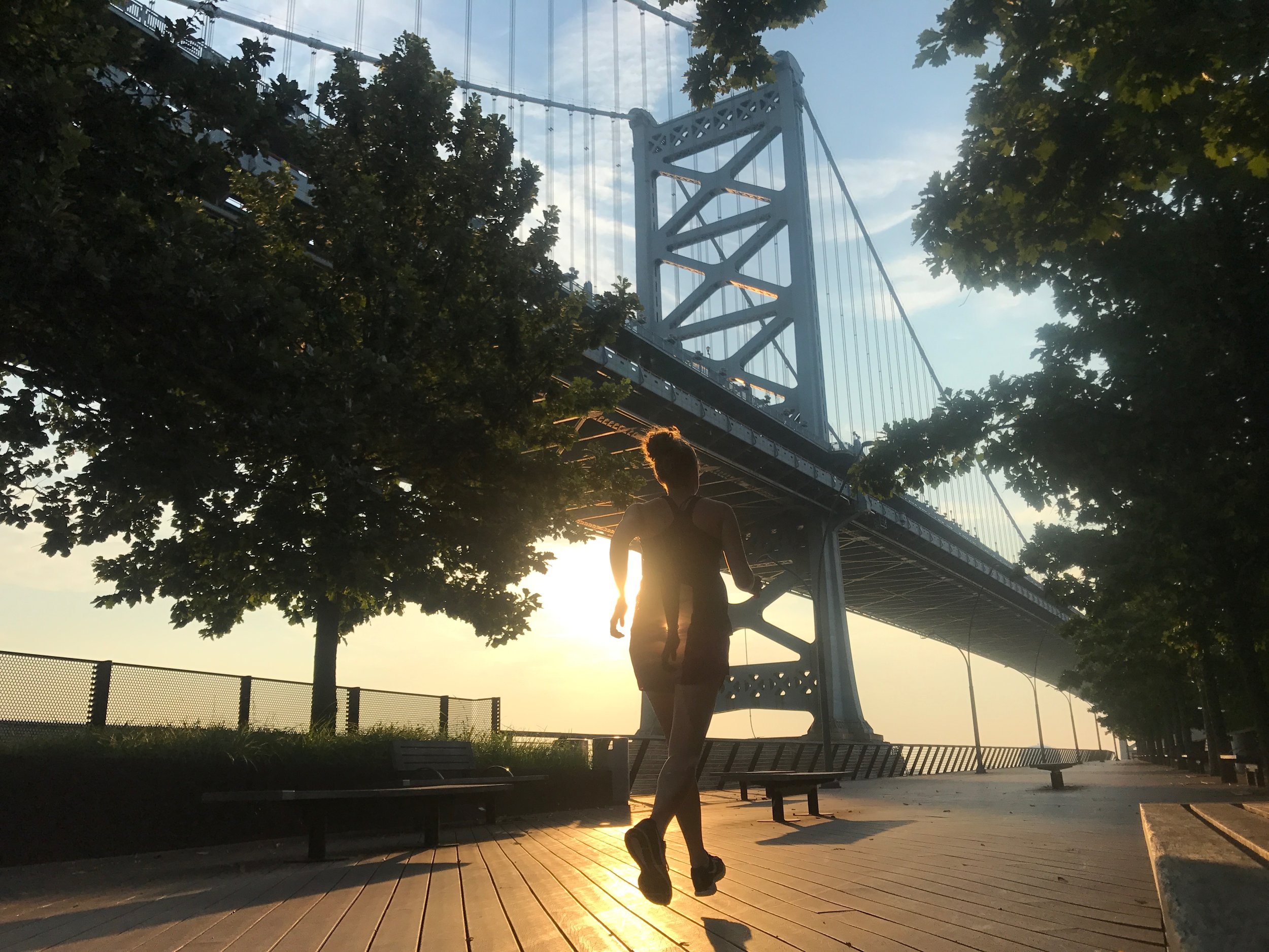 Set your alarm and run before (or after) the sun. 