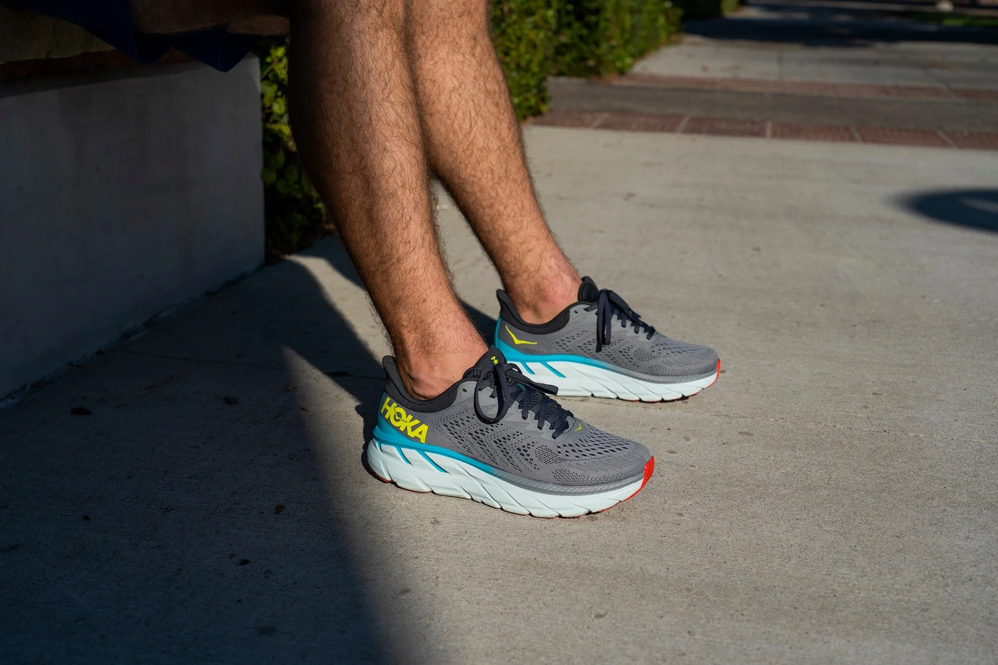 hoka one one on feet