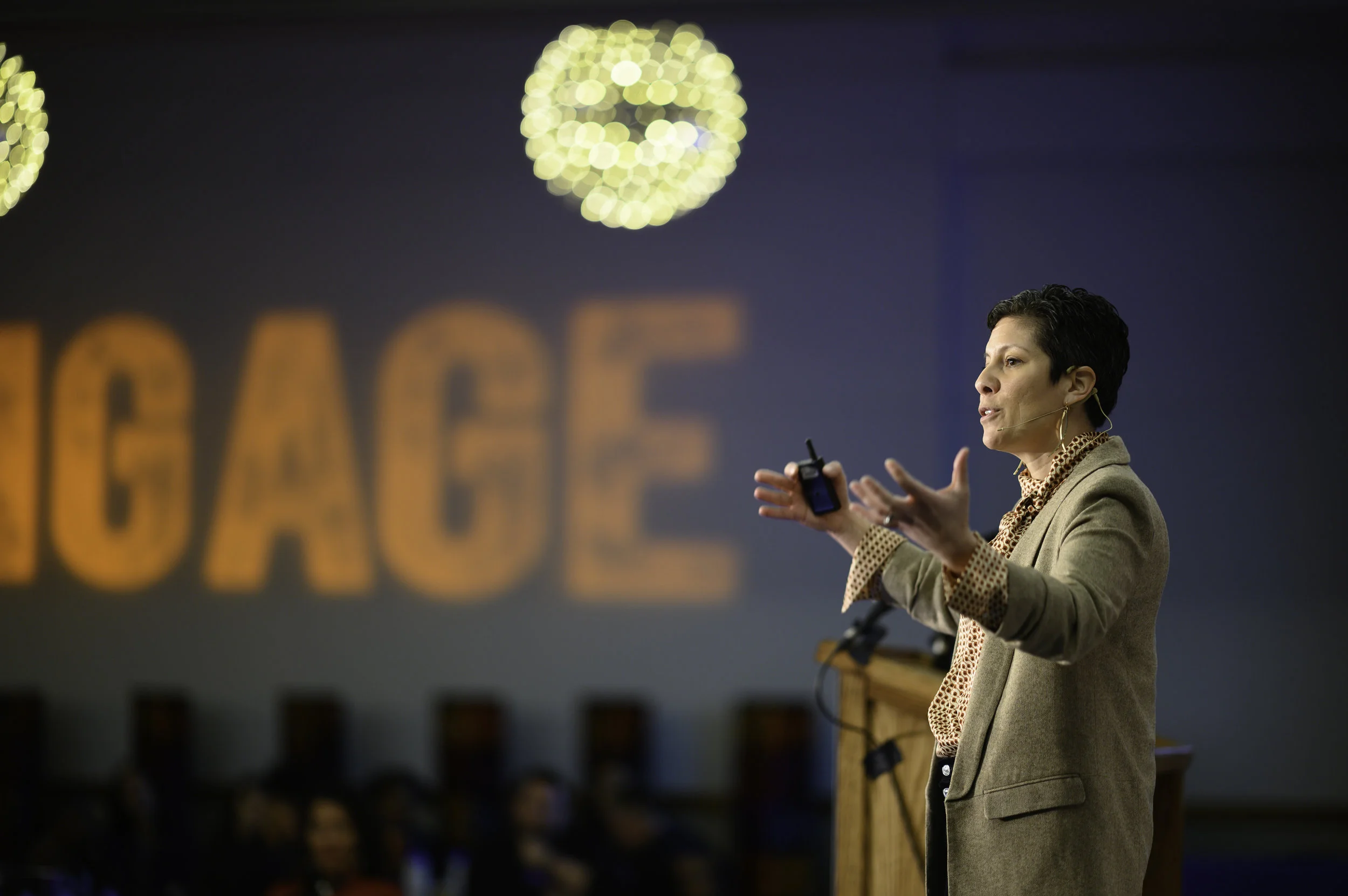 Jennifer Valenzuela presents her challenge at Dallas Opening Forum