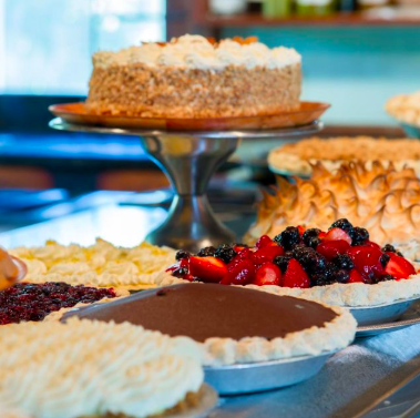 The dessert table at the Haye Loft, above Euphemia Haye