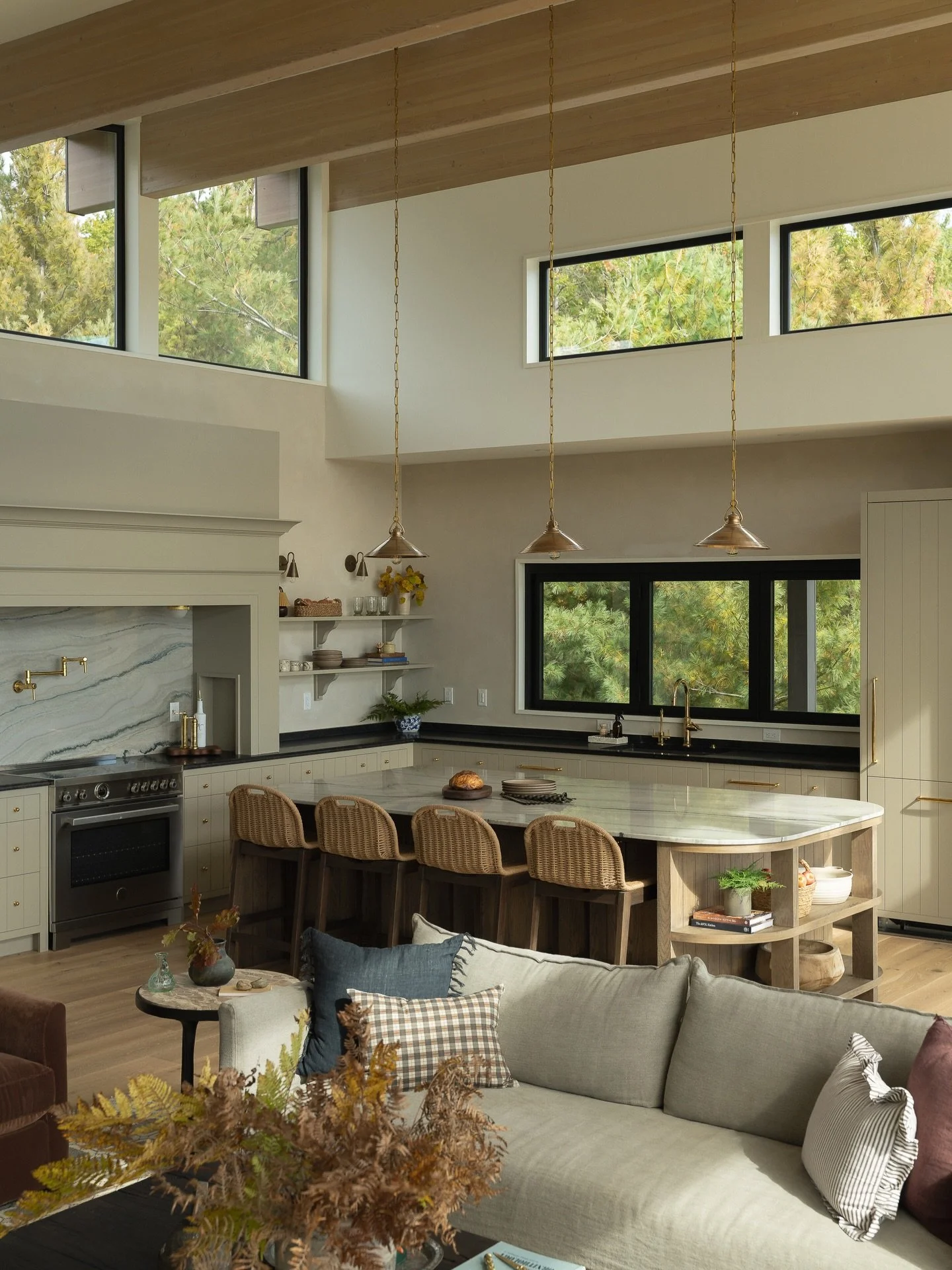 A love letter to this kitchen.🤍

Every little detail was designed with love, from the cabinetry stain + door design, living metals, custom hood surround, stone details and lighting. Inspired by what Northern Michigan does so well, we let the palette