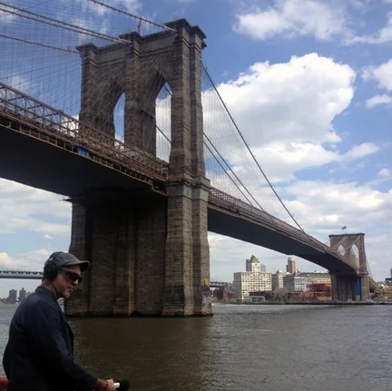 Sound walk down under the Brooklyn Bridge with Richard Garrett.