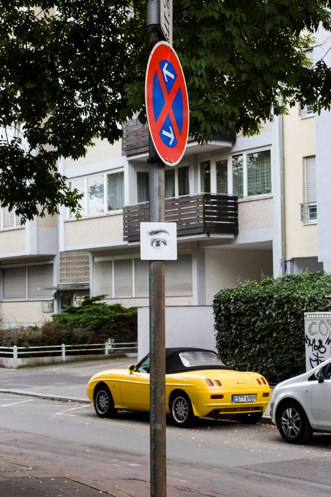 Katie Holten, Walk With Me, 2014, public artwork commissioned for Hidden View in Offenbach, Germany.