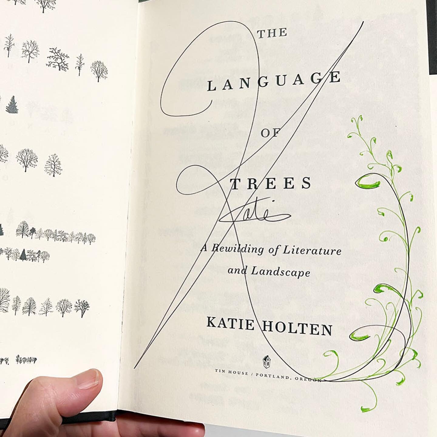 Yesterday I signed a mountain of books @booksaremagicbk &amp; @communitybookstore in Brooklyn. ✍️💫📚

Inspired by Rebecca Solnit's beautiful way of signing her books, I rewilded my own signature and made full page letter K's, sprouting green twigs, 