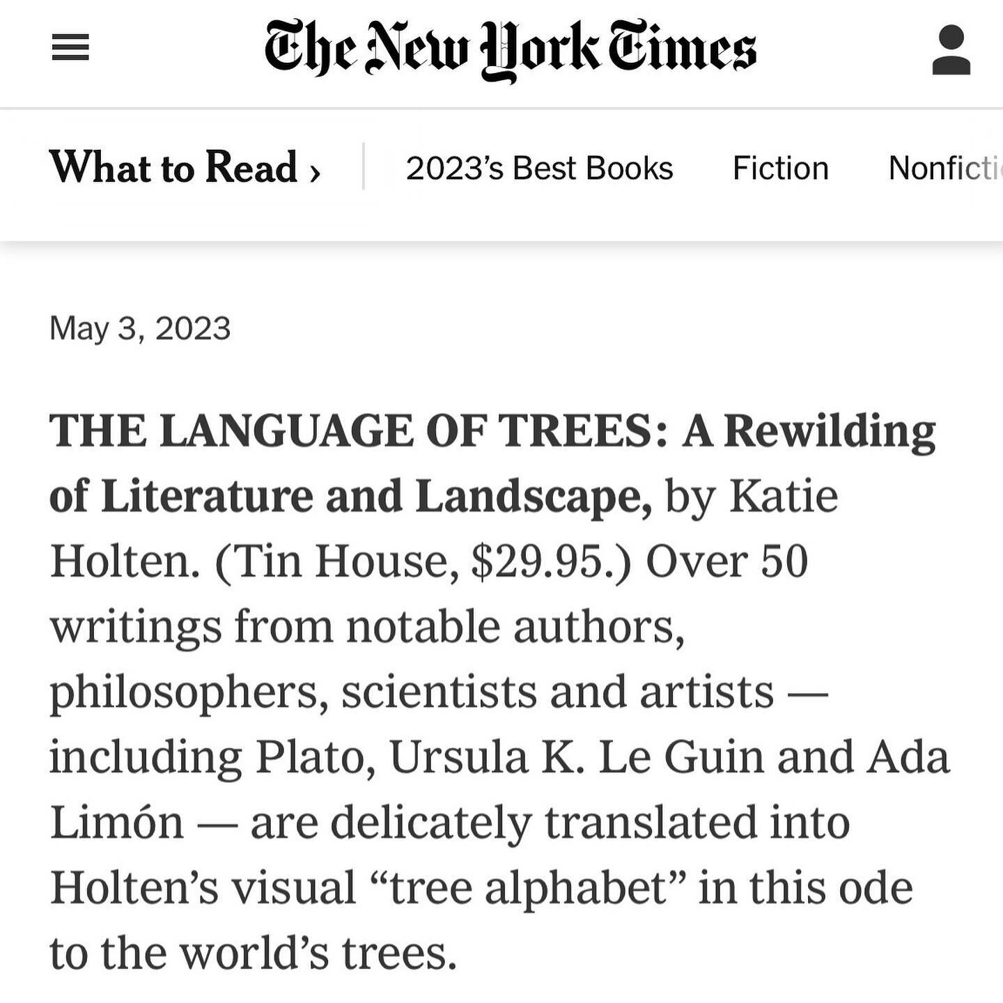 Happy book birthday! What an incredible one month we&rsquo;ve had celebrating #TheLanguageofTrees 🥳🥰🙌 and now a review in @nytbooks 🤭😃🤩

This day last month we celebrated the publication in the magical @elizabethstreetgarden with @mcnallyjackso