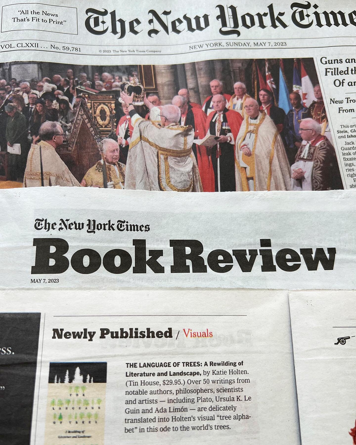 This doesn&rsquo;t happen every day!! 🤩🥰😭🙏

What a thrill to see THE LANGUAGE OF TREES in today&rsquo;s @nytimes Book Review. 🥳

The Language of Trees is in todays print edition, so I just have to share because how often will this happen in my l