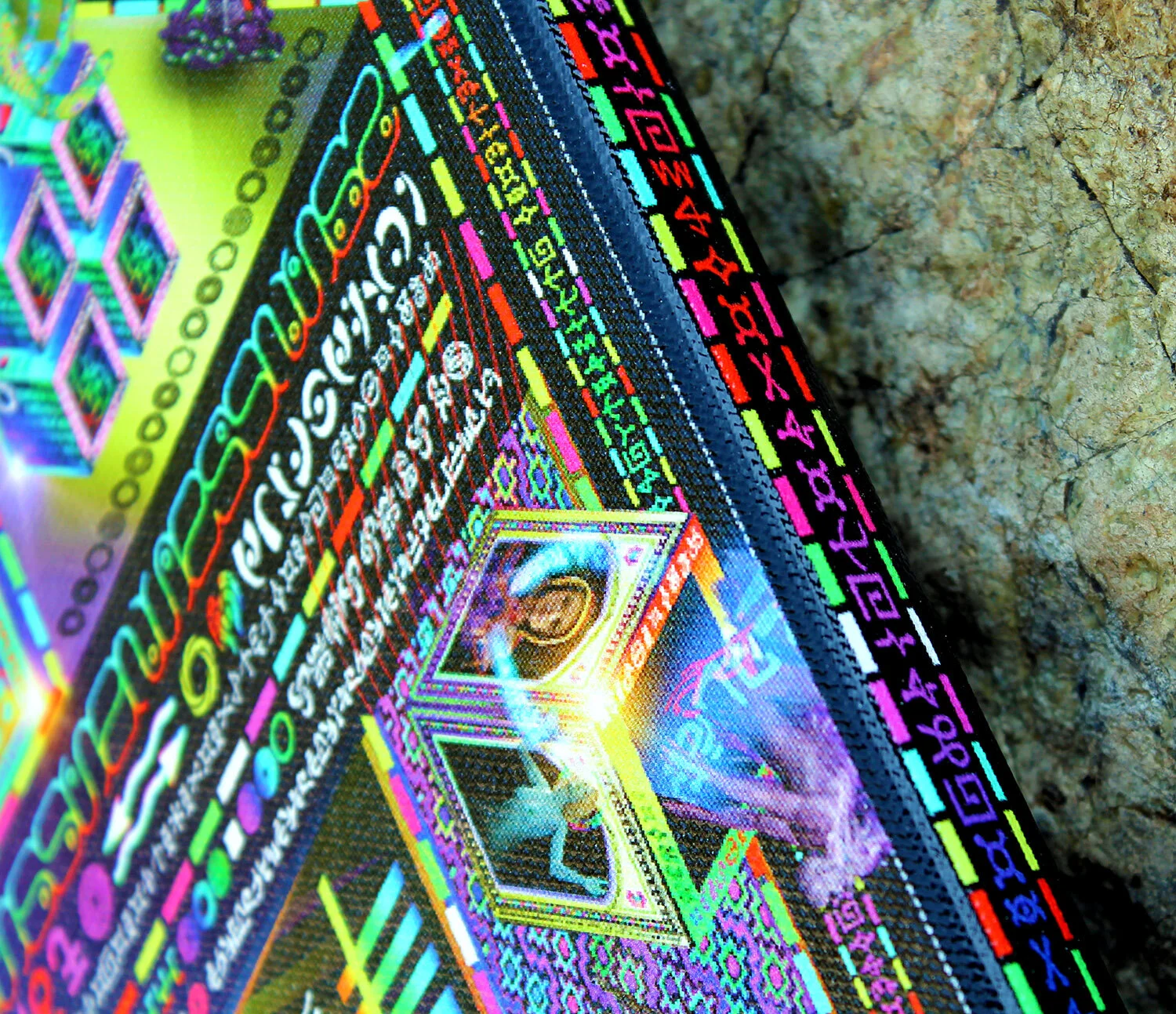 Limited Edition Stretched Triangular Canvas Print of "Trinary Transcendence" (Run of 50)