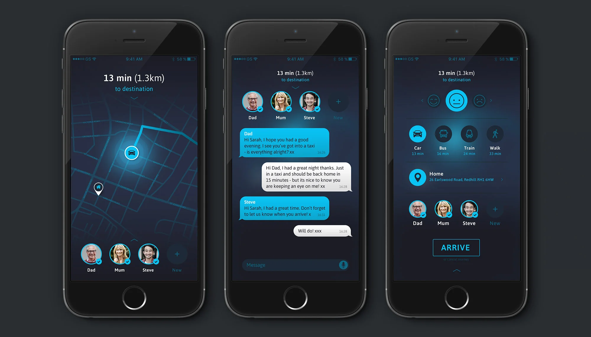 Squire iOS Mobile App UX/UI Design - Neutral