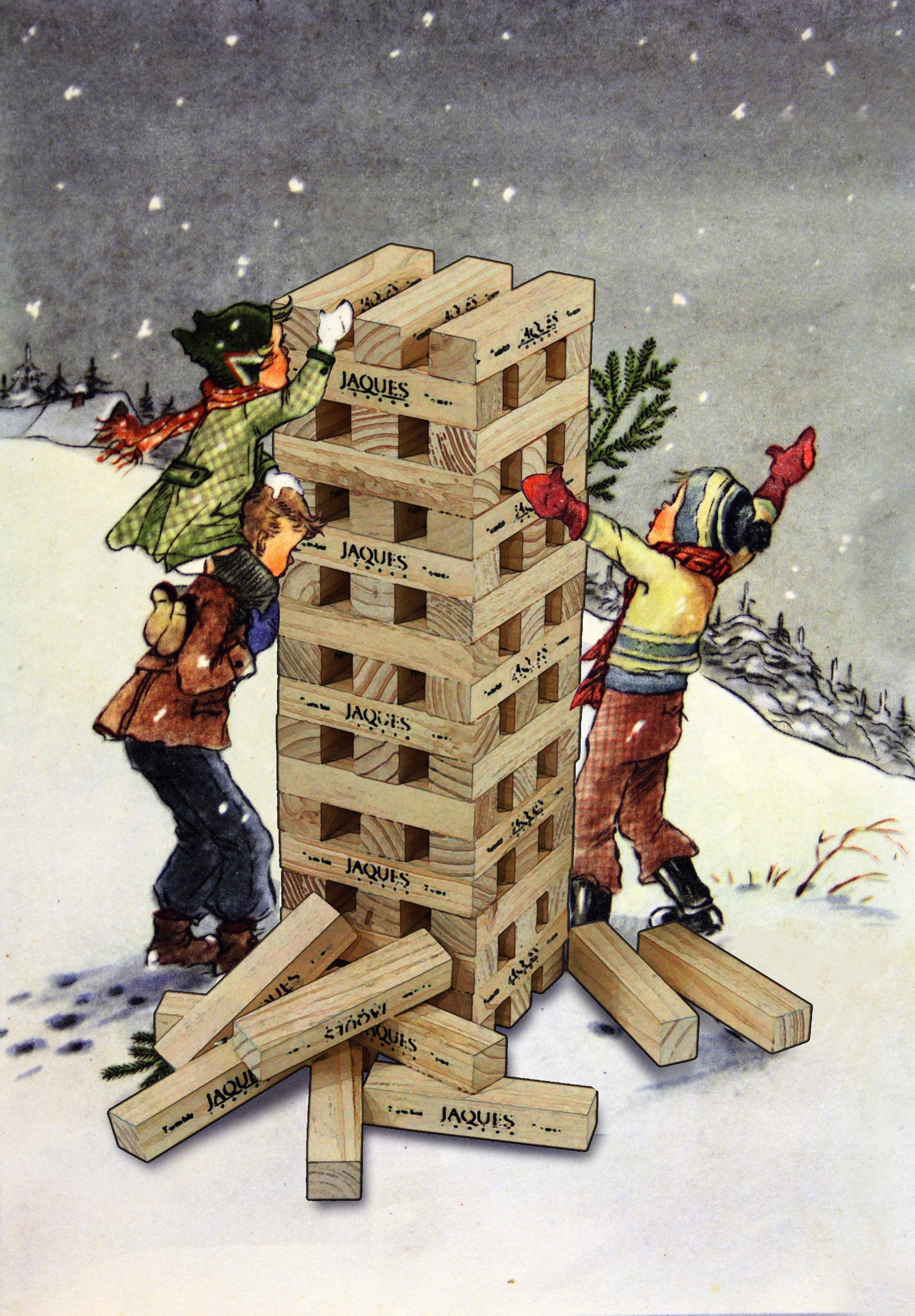 Jaques Christmas Scene Illustration