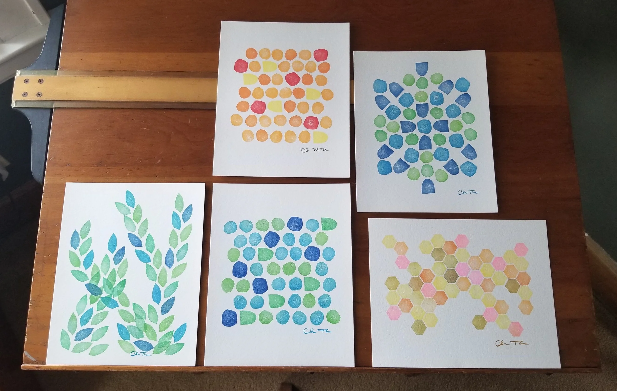 Prints from my 100 Days of COLOR artwork project