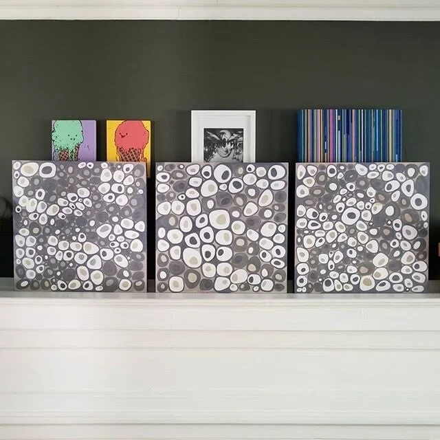 #oscillationseries #contemporaryart #abstract #acrylic #gouche #metallic #cycles